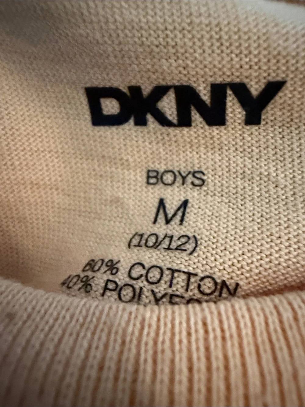 DKNY Peach Graphic Tee with Urban Print - Peach Short Sleeve
